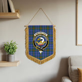Edmonstone Tartan Crest Wall Hanging Banner - Wood Pole
